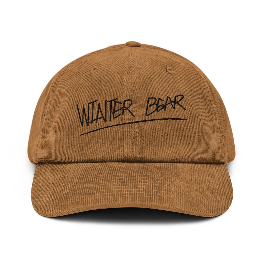 Winter Bear V Taehyung BTS Bangtan Corduroy Baseball Cap Dad Hat